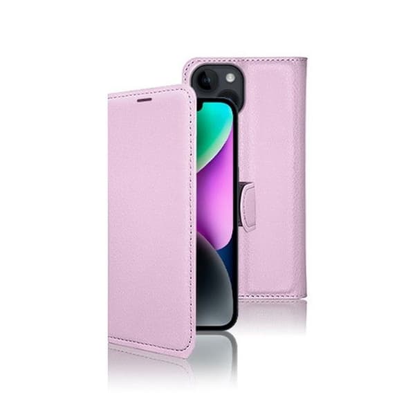 Plånboksfodral för iPhone 14 med stöd och magnetflik Zanaé Rosa Rosa