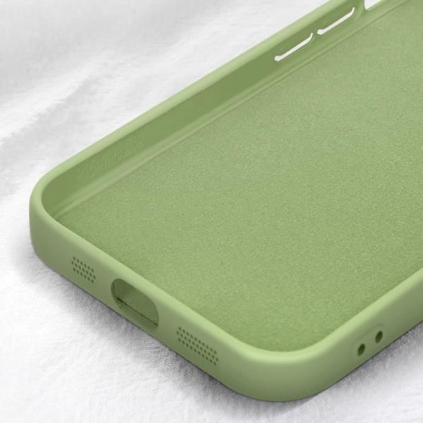 Coque - AVIZAR - iPhone 15 Plus - Mjuk Silikon - Höjd Kamerablock - Grön Matcha Grön