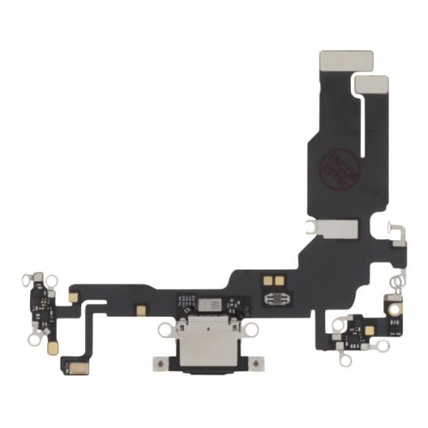 Laddningskontakt för Apple iPhone 15, USB C-port + mikrofon Svart