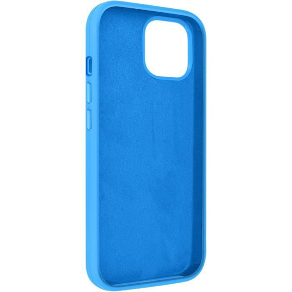 Kotelo iPhone 15 -puhelimelle - MOXIE - BeFluo - Puolijäykkä - Mikrokuituinen sisäpuoli - Korotetut reunat - Sininen Blå
