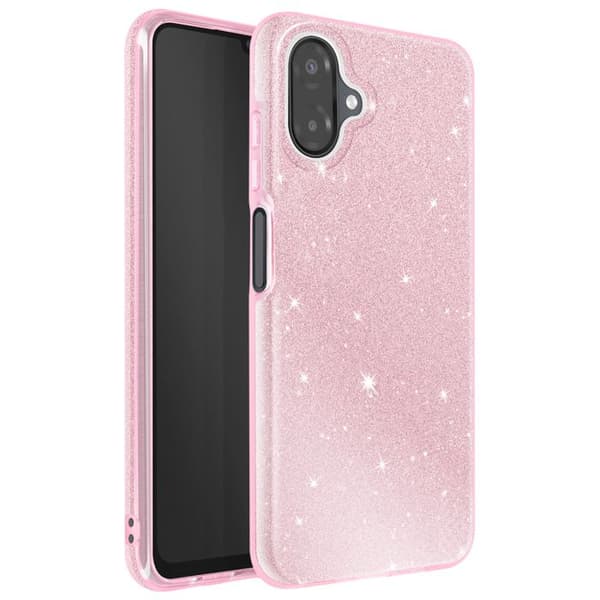 Cover til Galaxy A07 Bi-Materiale Design og Glitrende Finish i Rosa Rosa