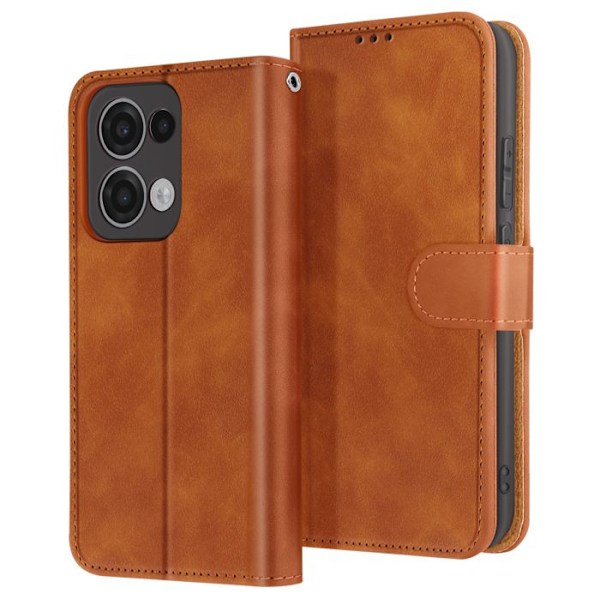 Fodral för Oppo Reno 13 Plånbok med Magnetflik Brun kastanj