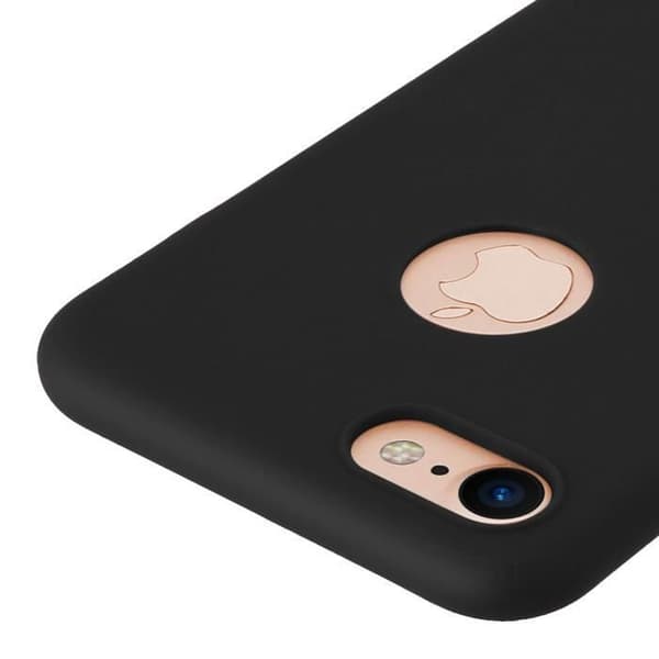 Coque - Forcell - iPhone 7, iPhone 8 - Silikone Gel - Fleksibel - Sort Sort