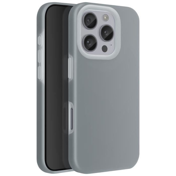 Suojakuori iPhone 16 Prolle - AVIZAR - Pehmeä silikoni - Korotettu reuna - Harmaa Grå
