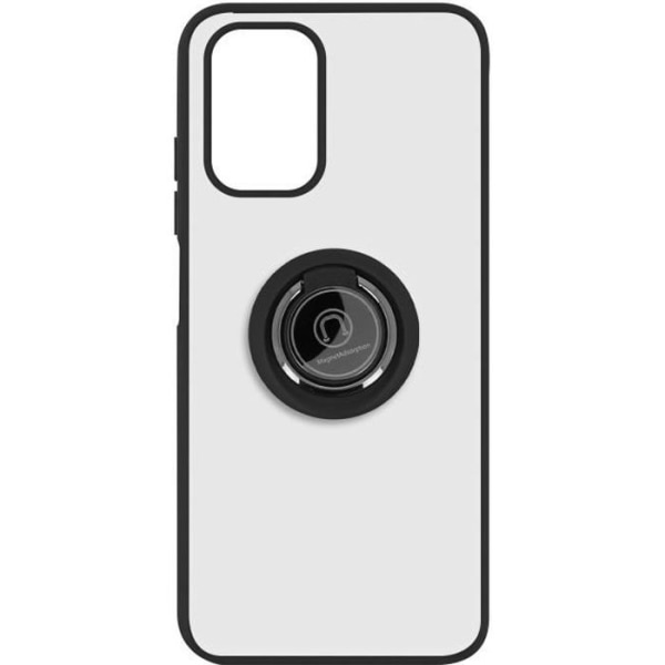 Xiaomi Redmi Note 10 / Note 10s etui Bi-materiale metalring sort støtte