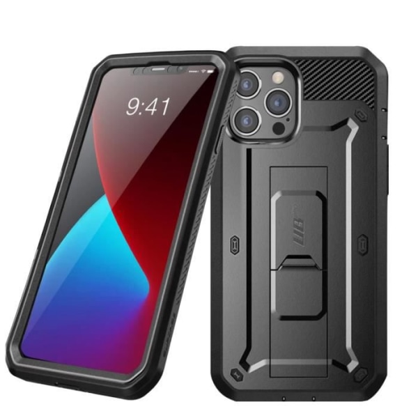 Skyddsskal - Supcase - Unicorn Beetle Pro - iPhone 12 Pro Max - Svart - Bältesklipp Svart