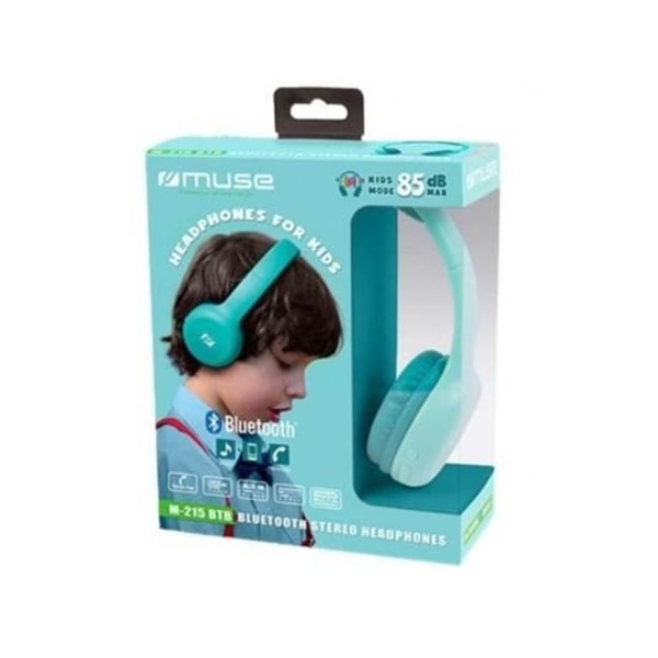 Trådløs hovedtelefon - MUSE - M-215 BTB - Batteritid 13 timer - Bluetooth 5.0 - Indbygget mikrofon Blå