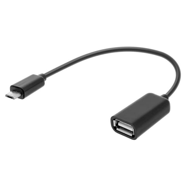 Mikro-USB-USB-naaras OTG-sovitin - musta