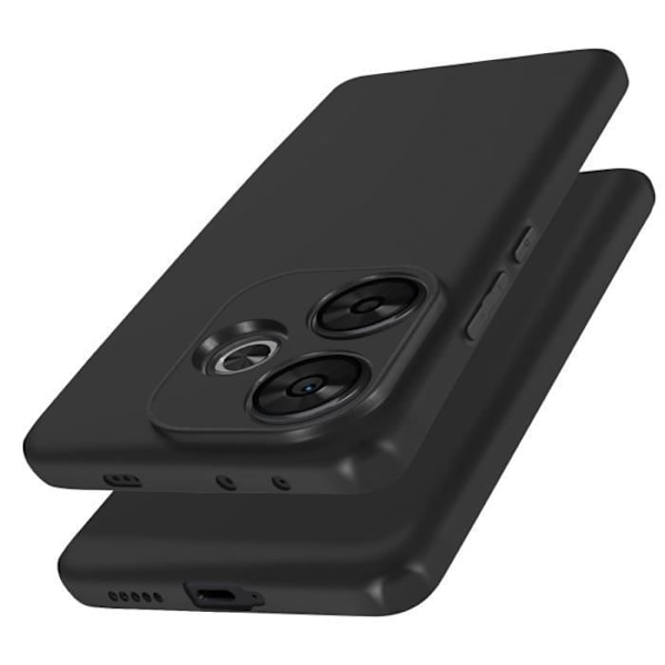 Taske til Xiaomi Poco F6 - AVIZAR - Silikone mat finish Soft Touch Sort - Halvstiv - Syntetisk - Blandet Svart