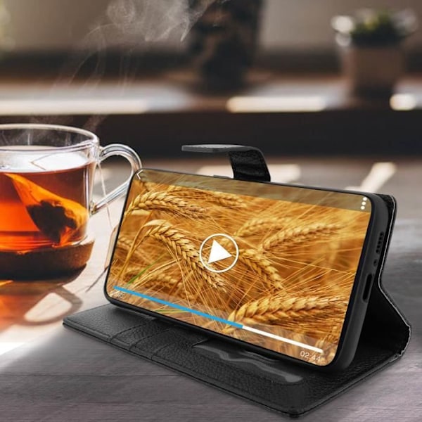 Samsung Galaxy A80 - AVIZAR - Folio-lompakko - Tekonahka - Videotuki - Musta Svart