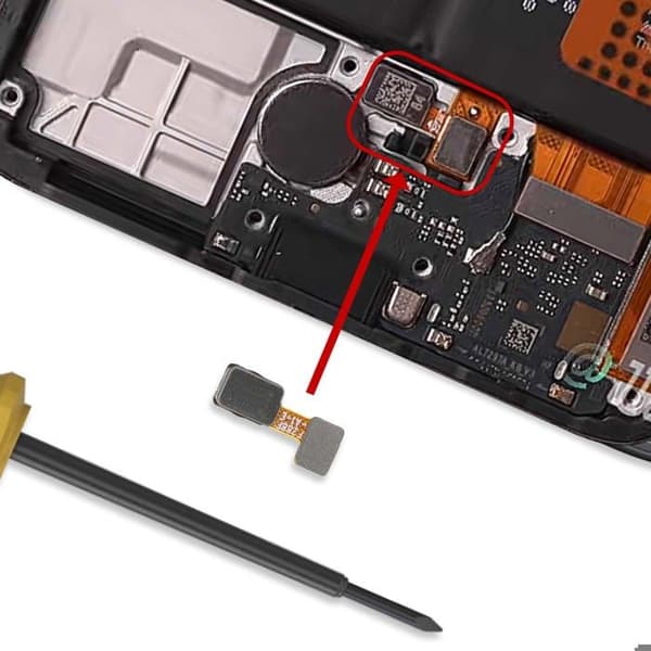 Erstatningsfingeraftrykslæser til Redmi Note 14 4G Sort Svart