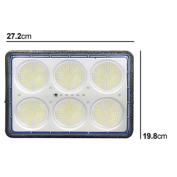 LED Solcelleprojektor 19 W med 20 W solpanel og automatisk detektion grå Grå