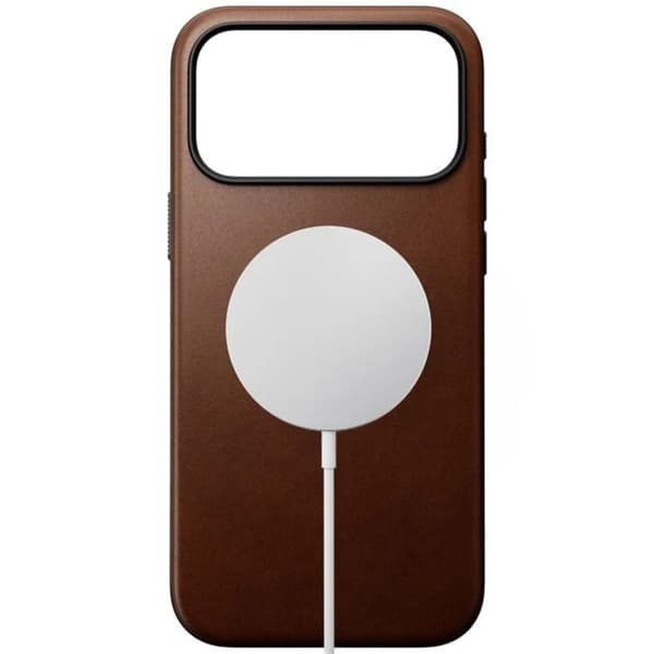 MagSafe-cover til iPhone 18 Pro Max / 17 Pro Max i ægte læder, mørkebrun Nomad brun