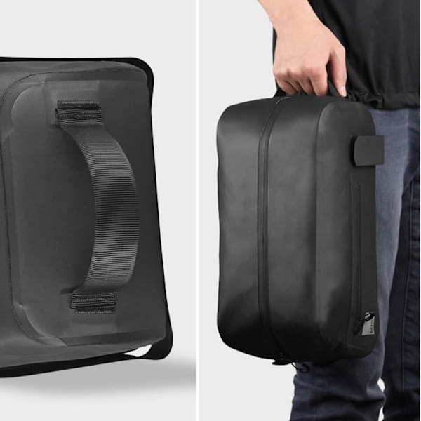 SAHOO vandtæt cykeltaske - 7L kapacitet - Bagbagageholder - Sort Svart