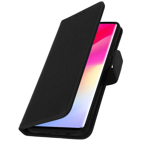 Fodral - Xiaomi - Mi Note 10 Lite - Heltäckande fodral - Kortfack - Stödfunktion Svart
