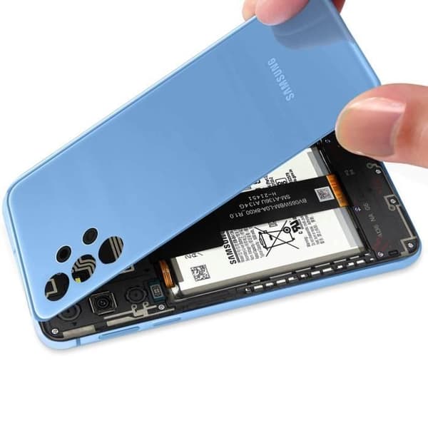 Batteri Cache - SAMSUNG - Galaxy A13 4G - Original - Lys blå - Forenklet installation Ljusblå