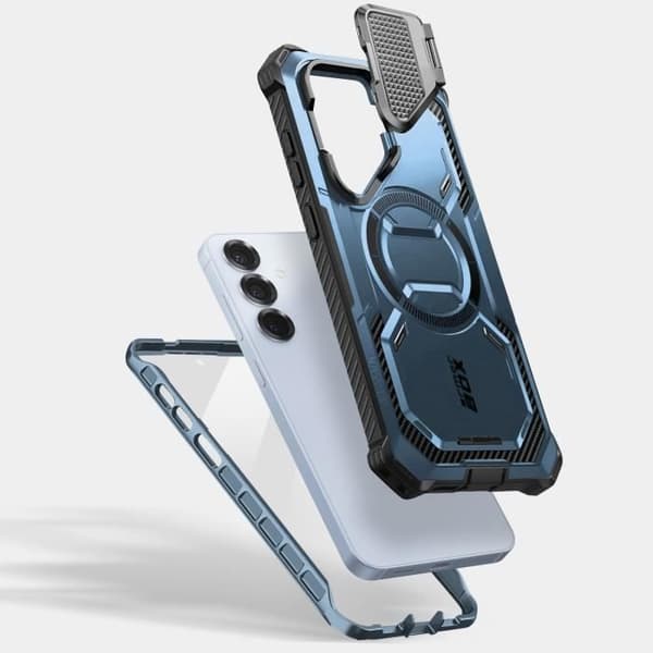 Coque Intégrale - I-Blason - Samsung Galaxy S25 Plus - Antichock - Kompatibel med MagSafe - Blå Blå