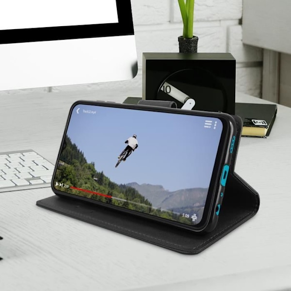 AVIZAR Plånboksfodral till Samsung Galaxy A13 - Svart - Videostödfunktion Svart