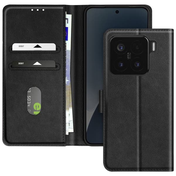 Smartphoneetui - Xiaomi - 15 - Tegnebog - Videostøtte - Sort Svart