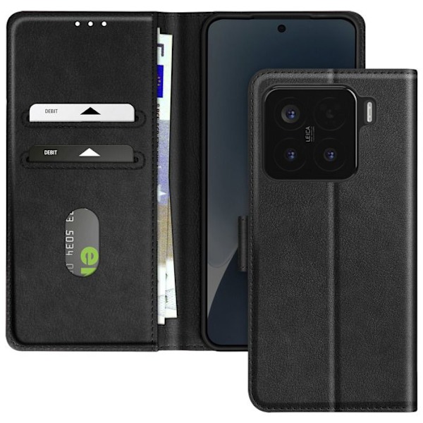 Xiaomi 15 Lompakkokotelo ja Videotuki Musta Svart