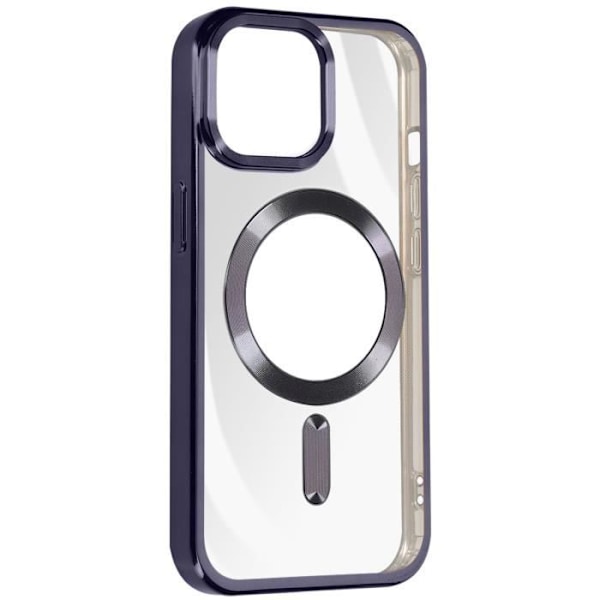 MagSafe Fodral för iPhone 15 Pro Max Silikonkameraskydd Krom Lila Lila