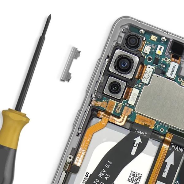 Reservedel Volumen knap til Galaxy S21 FE Original Samsung Hvid