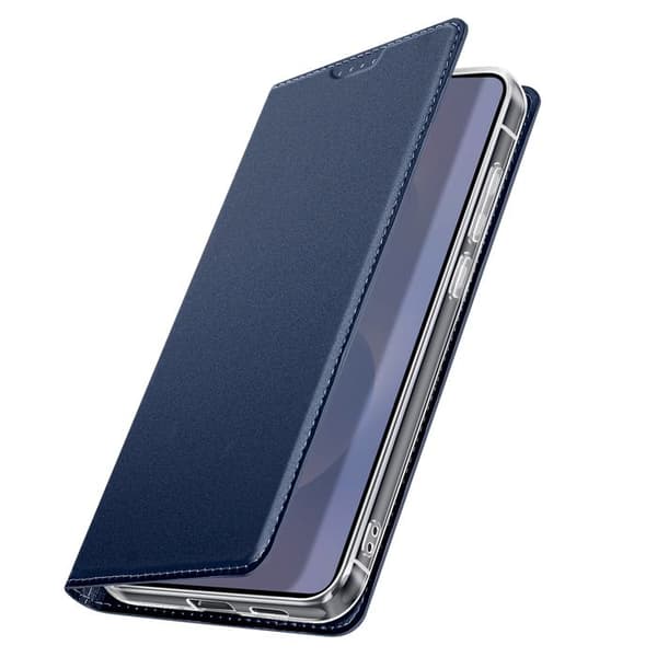 Fodral för Samsung Galaxy S25 Edge - DUX DUCIS - Mörkblå - Magnetlås - Videostöd - Kortfack Blå