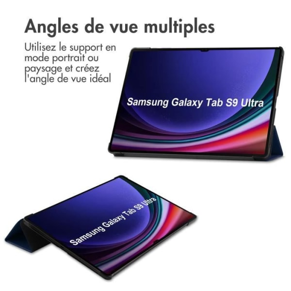 Samsung Galaxy Tab S9 Ultra Trifold Tablet Cover Mørkeblå iMOSHION® Mörkblå