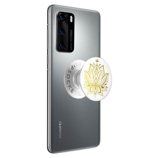 Tillbehör smartphone - POPSOCKETS - PopGrip - Blommönster - Fällbar - Videostöd Vit