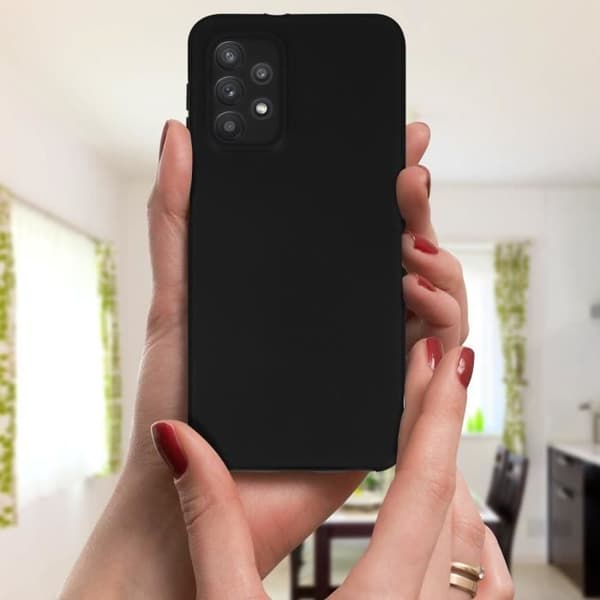 Coque - Samsung - Galaxy A32 5G - Hårdt Bagbeskyttelse - Blød Foranbeskyttelse - Sort Svart