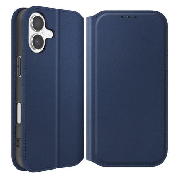 Folio Etui - AVIZAR - iPhone 17 - Mørkeblå - Kortholder - Video støttefunktion Blå