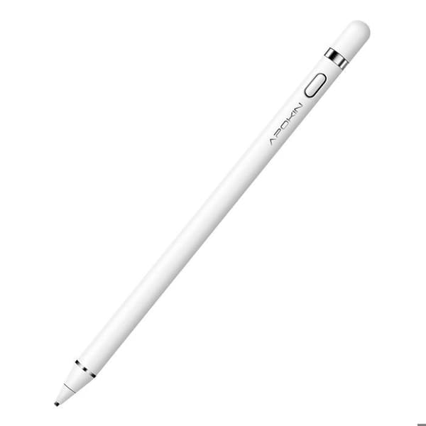 Taktile Stylus - APOKIN - Spids 1,5mm - Batteritid 20 timer - Micro-USB Opladning - Hvid Aluminium Vit