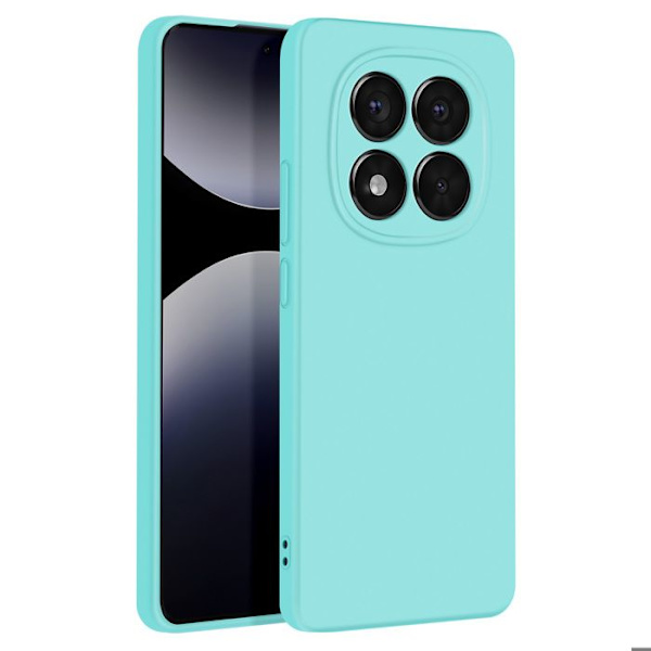 Coque - Redmi Note 14 Pro och 14 Pro Plus - Semi-styv - Stötsäker skydd - Soft-touch Turkos Blå