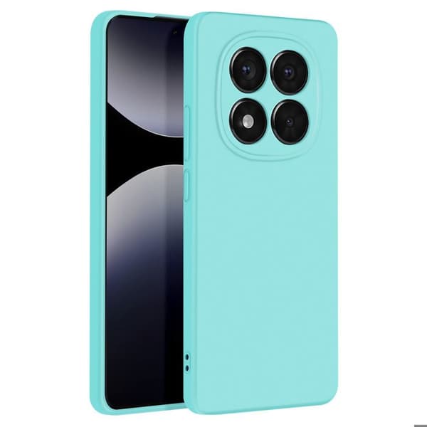 Coque - Redmi Note 14 Pro og 14 Pro Plus - Semi-hård - Stødbeskyttelse - Soft-touch Turkis Blå