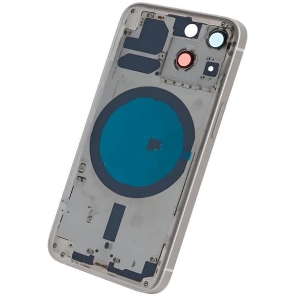 Udskiftningschassis - iPhone - 13 Mini - Bagglass - Grå - Holdbar og pålidelig Vit