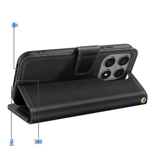 Pungetui til Xiaomi 17 med Foldbar Støttefunktion Sort Svart