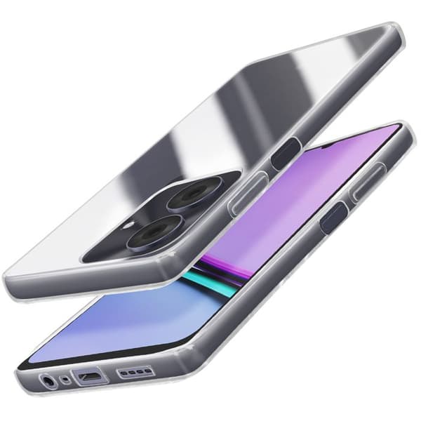 Cover - ADVARSEL - Realme Note 60 - Blød silicone - Ultra fin - Transparent Vit