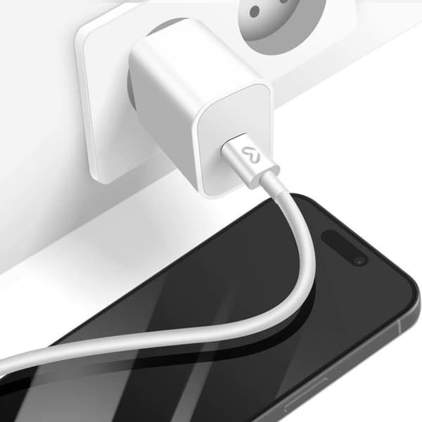 Oplader - MAYAXESS - iPhone 17 Pro - USB-C 20W - Hurtig opladning - Hvid Vit