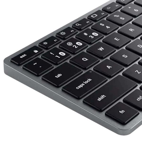 Satechi Grå Kompakt Slim X1 Bluetooth Spansk Bakgrundsbelyst Tangentbord utan Nummerdel