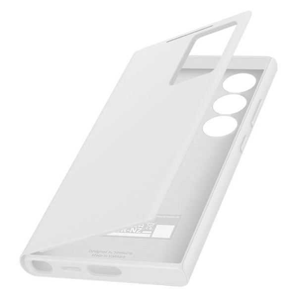Samsung S24 Ultra Flip Case Smart View Kosketusikkuna Samsung vaaleanharmaa Grå