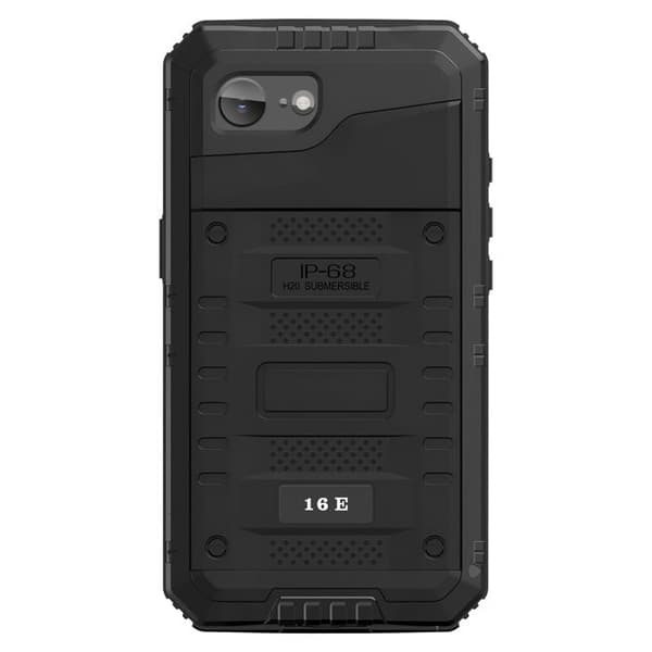 Vandtæt cover - AVIZAR - iPhone 16e - Silikone - IP68 - Stødabsorberende Sort Svart