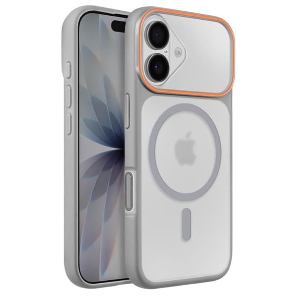 MagSafe-skal för iPhone 17, skydd i två material, hård baksida, grå Grå
