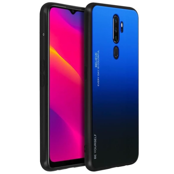 Beskyttelsesetui - Oppo - A5 2020/A9 2020 - Gradient - Blank - Hård Blå
