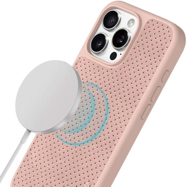 Coque MagSafe för iPhone 16 Pro Max Syntetiskt Läder Perforerat Anti-fall 3m Incase Svart Svart