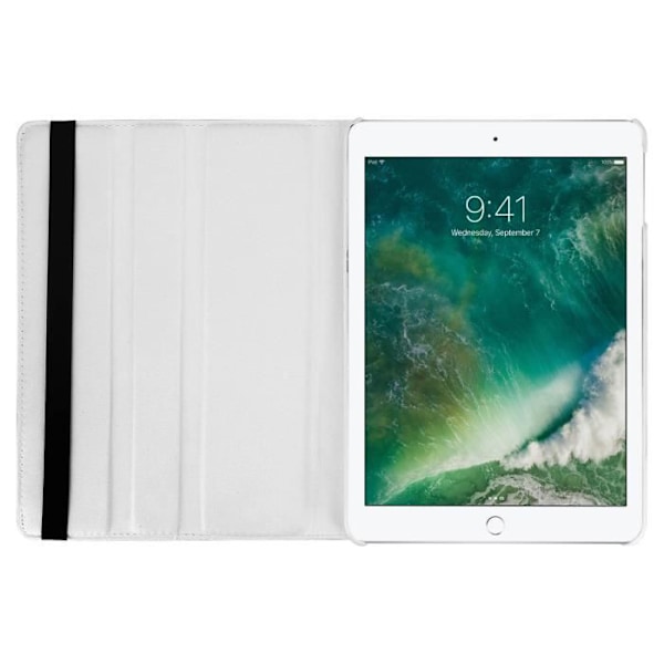 Etui folio - Apple - iPad 9.7 (2017) - Vridbart stöd 360° - Ekologiskt läder - Heltäckande skydd Vit