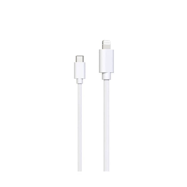 Laddnings- och synkroniseringskabel - JAYM - Lightning till USB-C - 27W Power Delivery - 1,5m - Vit Vit