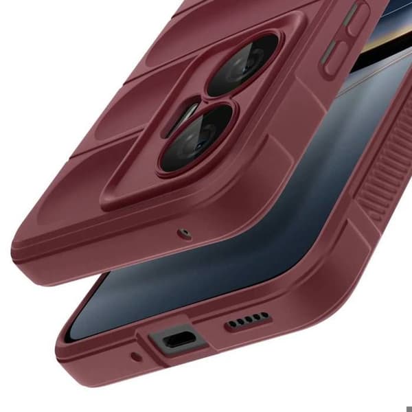 Skyddsskal för Xiaomi Poco F7 Soft Touch Stötsäker Bordeaux Röd