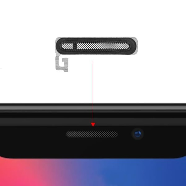Intern højttalergrill til iPhone X - AVIZAR - Sort - Beskyttelse mod vand og støv Svart