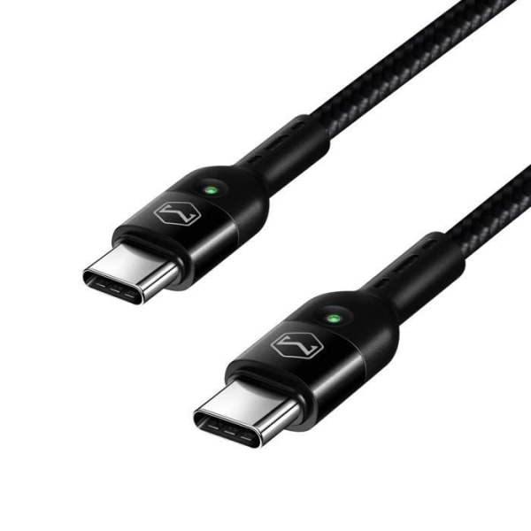 Kabel USB-C till USB-C Strömförsörjning 60W Sträckbar 43cm - 1,8m Macdodo - Svart