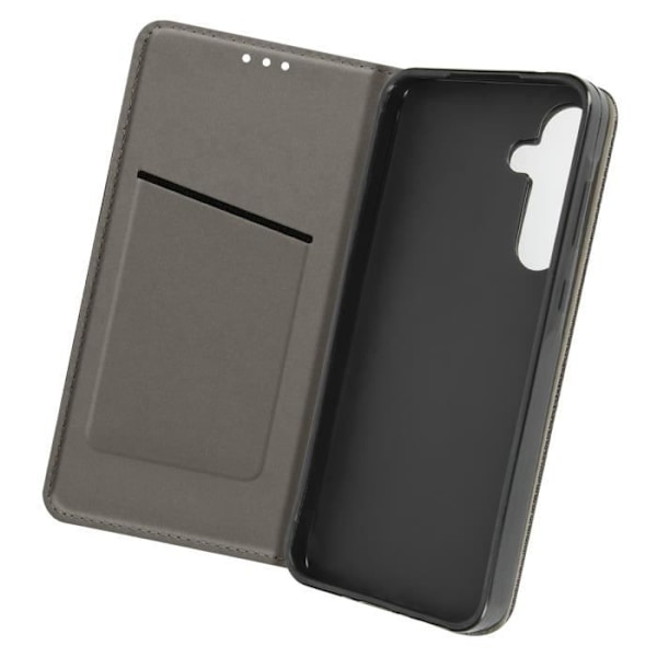 Taske til Samsung A35 5G - AVIZAR - Granuleret effekt - Kortholder - Video Support - Sort Svart